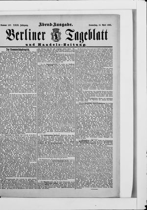 Berliner Tageblatt und Handels-Zeitung vom 13.04.1893