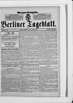 Berliner Tageblatt und Handels-Zeitung vom 25.04.1893