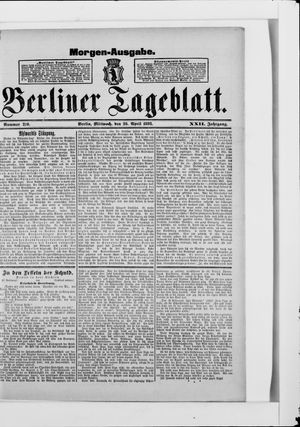 Berliner Tageblatt und Handels-Zeitung on Apr 26, 1893
