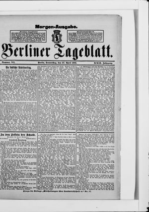 Berliner Tageblatt und Handels-Zeitung vom 27.04.1893
