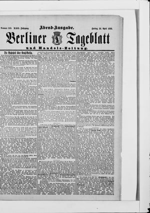 Berliner Tageblatt und Handels-Zeitung vom 28.04.1893