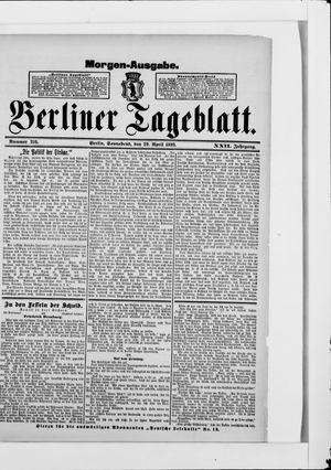 Berliner Tageblatt und Handels-Zeitung vom 29.04.1893