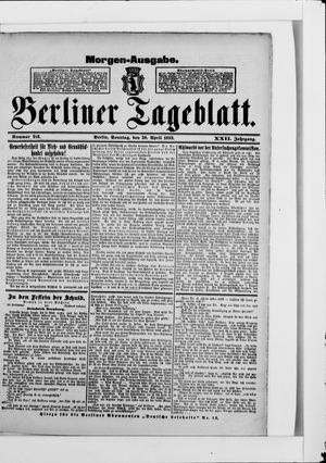 Berliner Tageblatt und Handels-Zeitung vom 30.04.1893