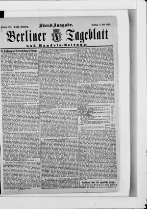 Berliner Tageblatt und Handels-Zeitung vom 02.05.1893