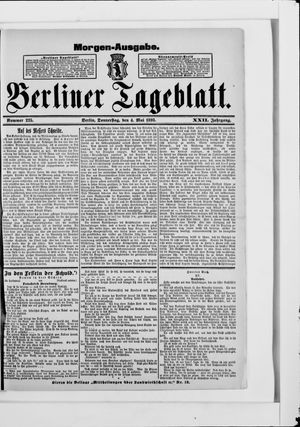 Berliner Tageblatt und Handels-Zeitung on May 4, 1893