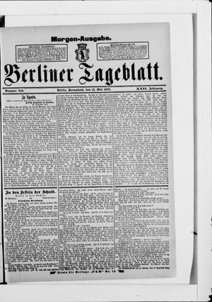 Berliner Tageblatt und Handels-Zeitung vom 13.05.1893