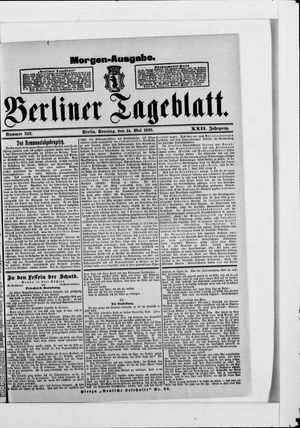 Berliner Tageblatt und Handels-Zeitung on May 14, 1893