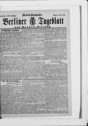 Berliner Tageblatt und Handels-Zeitung vom 15.05.1893