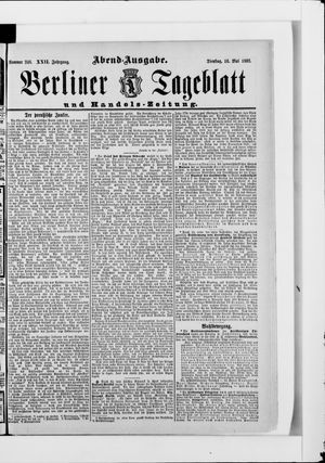 Berliner Tageblatt und Handels-Zeitung vom 16.05.1893