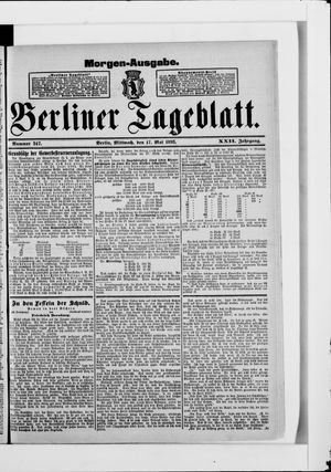 Berliner Tageblatt und Handels-Zeitung vom 17.05.1893