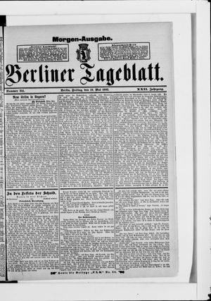 Berliner Tageblatt und Handels-Zeitung on May 19, 1893