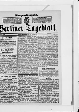Berliner Tageblatt und Handels-Zeitung on May 24, 1893