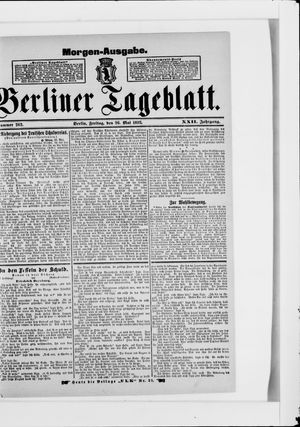 Berliner Tageblatt und Handels-Zeitung vom 26.05.1893