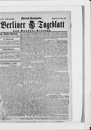 Berliner Tageblatt und Handels-Zeitung vom 27.05.1893