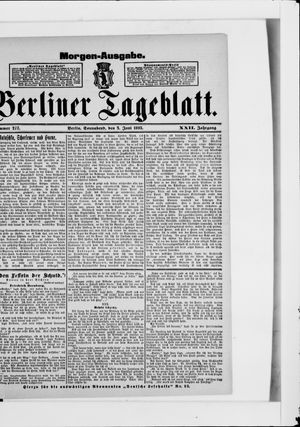 Berliner Tageblatt und Handels-Zeitung on Jun 3, 1893