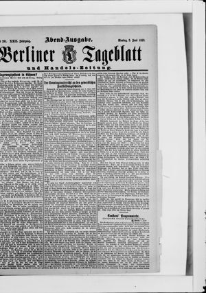 Berliner Tageblatt und Handels-Zeitung vom 05.06.1893