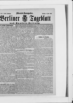 Berliner Tageblatt und Handels-Zeitung vom 06.06.1893
