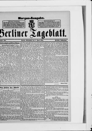 Berliner Tageblatt und Handels-Zeitung vom 07.06.1893