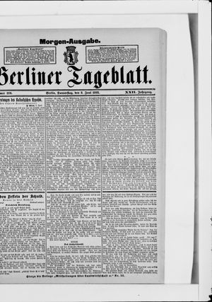 Berliner Tageblatt und Handels-Zeitung vom 08.06.1893