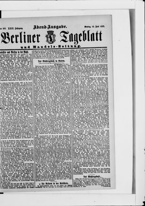 Berliner Tageblatt und Handels-Zeitung on Jun 19, 1893
