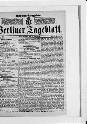 Berliner Tageblatt und Handels-Zeitung vom 25.06.1893