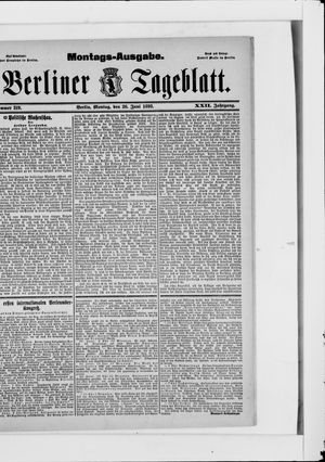 Berliner Tageblatt und Handels-Zeitung vom 26.06.1893