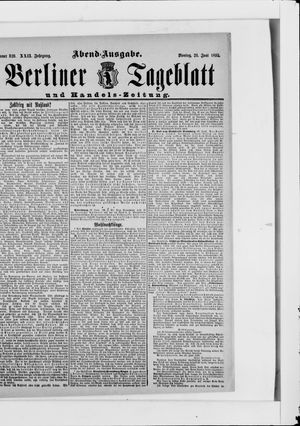 Berliner Tageblatt und Handels-Zeitung vom 26.06.1893