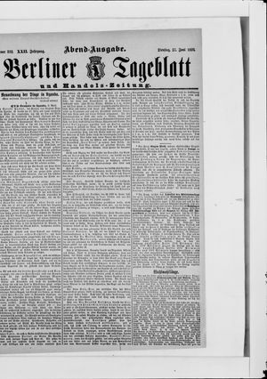 Berliner Tageblatt und Handels-Zeitung vom 27.06.1893
