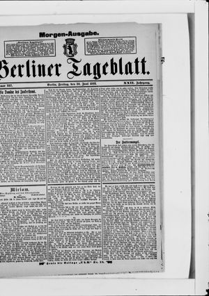 Berliner Tageblatt und Handels-Zeitung on Jun 30, 1893