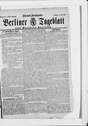 Berliner Tageblatt und Handels-Zeitung vom 05.07.1893