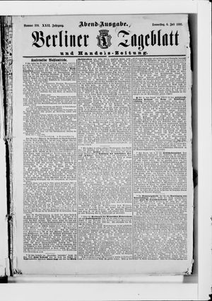 Berliner Tageblatt und Handels-Zeitung vom 06.07.1893