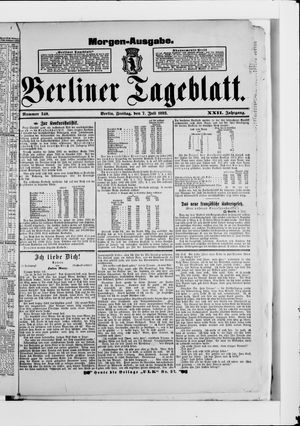 Berliner Tageblatt und Handels-Zeitung vom 07.07.1893