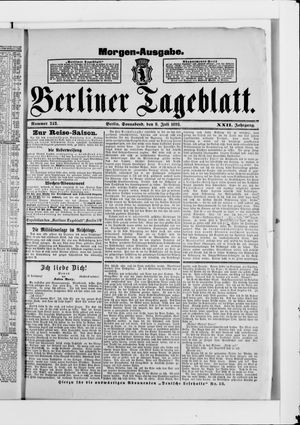 Berliner Tageblatt und Handels-Zeitung vom 08.07.1893