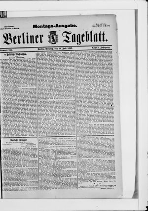 Berliner Tageblatt und Handels-Zeitung vom 10.07.1893