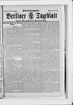 Berliner Tageblatt und Handels-Zeitung vom 12.07.1893