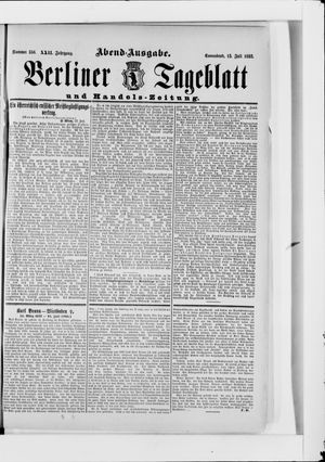 Berliner Tageblatt und Handels-Zeitung vom 15.07.1893