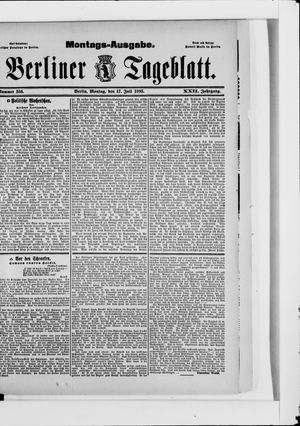 Berliner Tageblatt und Handels-Zeitung vom 17.07.1893