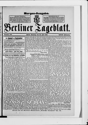 Berliner Tageblatt und Handels-Zeitung vom 23.07.1893