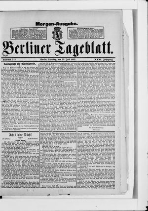 Berliner Tageblatt und Handels-Zeitung vom 25.07.1893