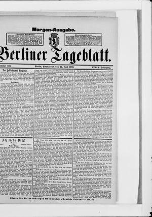 Berliner Tageblatt und Handels-Zeitung vom 29.07.1893