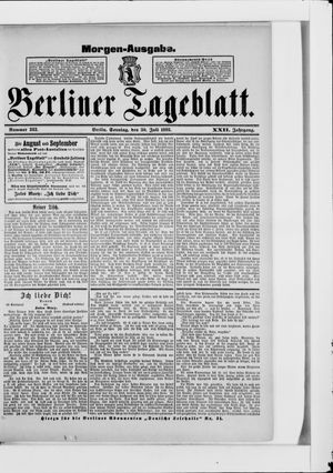 Berliner Tageblatt und Handels-Zeitung vom 30.07.1893