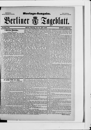 Berliner Tageblatt und Handels-Zeitung vom 31.07.1893