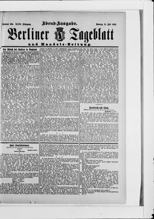 Berliner Tageblatt und Handels-Zeitung vom 31.07.1893