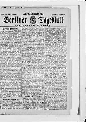 Berliner Tageblatt und Handels-Zeitung vom 02.08.1893