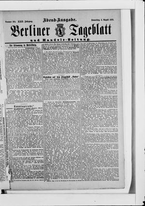 Berliner Tageblatt und Handels-Zeitung on Aug 3, 1893