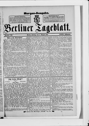 Berliner Tageblatt und Handels-Zeitung vom 04.08.1893