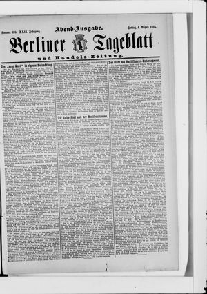 Berliner Tageblatt und Handels-Zeitung vom 04.08.1893