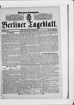 Berliner Tageblatt und Handels-Zeitung vom 11.08.1893