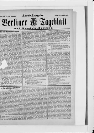Berliner Tageblatt und Handels-Zeitung on Aug 11, 1893