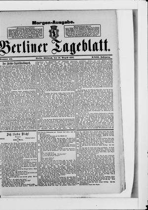 Berliner Tageblatt und Handels-Zeitung vom 16.08.1893